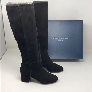 COLE HAAN | Black zip tall boots